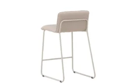 2er Set - Barhocker Adele mit weichem Bouclé-Bezug in Beige