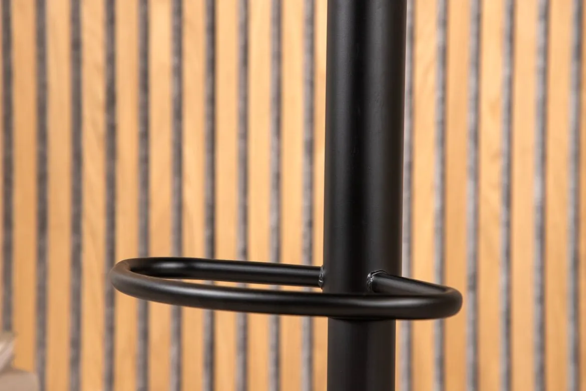 2er Set - Barhocker Adoro in Schwarz aus Metall