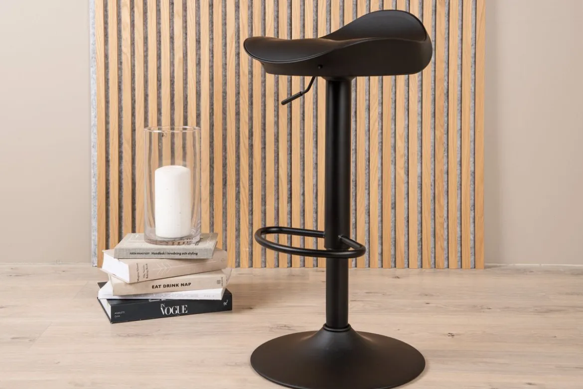 2er Set - Barhocker Adoro in Schwarz aus Metall