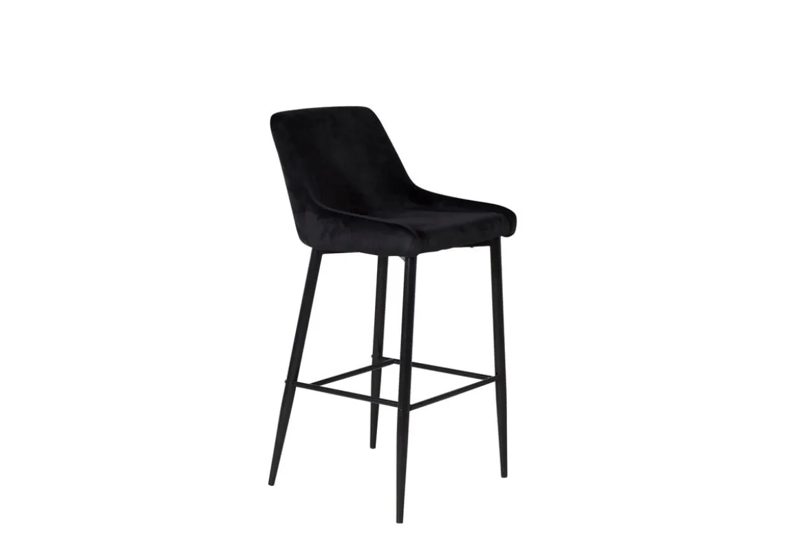 2er Set - Barhocker Leonardo in Samt Schwarz oder Beige