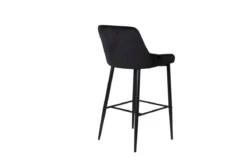 2er Set - Barhocker Leonardo in Samt Schwarz oder Beige
