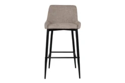 2er Set - Barhocker Leonardo in Samt Schwarz oder Beige