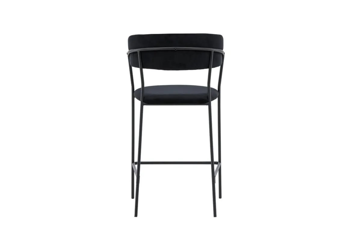 2er Set - Barhocker Louis mit schwarzem Samt