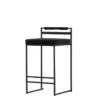 2er Set - Barhocker Ophelia mit schwarzem Samt