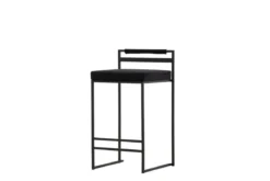 2er Set - Barhocker Ophelia mit schwarzem Samt