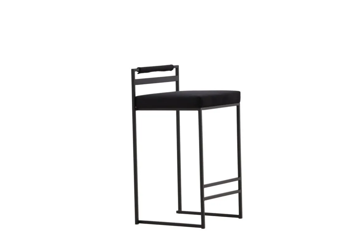 2er Set - Barhocker Ophelia mit schwarzem Samt
