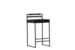 2er Set - Barhocker Ophelia mit schwarzem Samt
