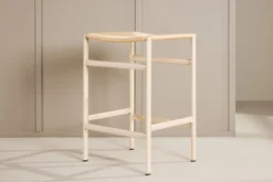 2er Set - Barhocker Simon eine Kombination aus Stahl und Seilgeflecht