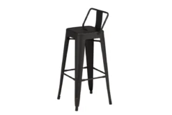 4er Set - Barhocker Tamo - Robust aus Stahl in Schwarz
