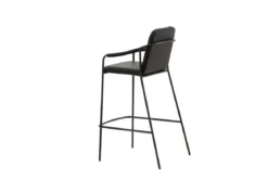 2er Set - Barhocker Vita aus schwarzem PU mit Stahlgestell