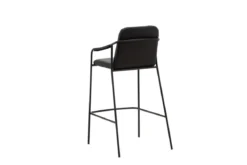 2er Set - Barhocker Vita aus schwarzem PU mit Stahlgestell