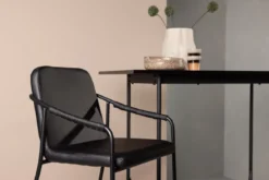 2er Set - Barhocker Vita aus schwarzem PU mit Stahlgestell