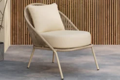 2er Set - Garten Loungesessel Orlina in Beige