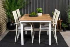 2er Set - Gartenstuhl Alwa - ein weißer aus Rattan gefertigter Stuhl