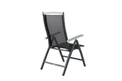 2er Set Gartenstuhl Aurelio - in Schwarz in 5 Positionen einstellbar