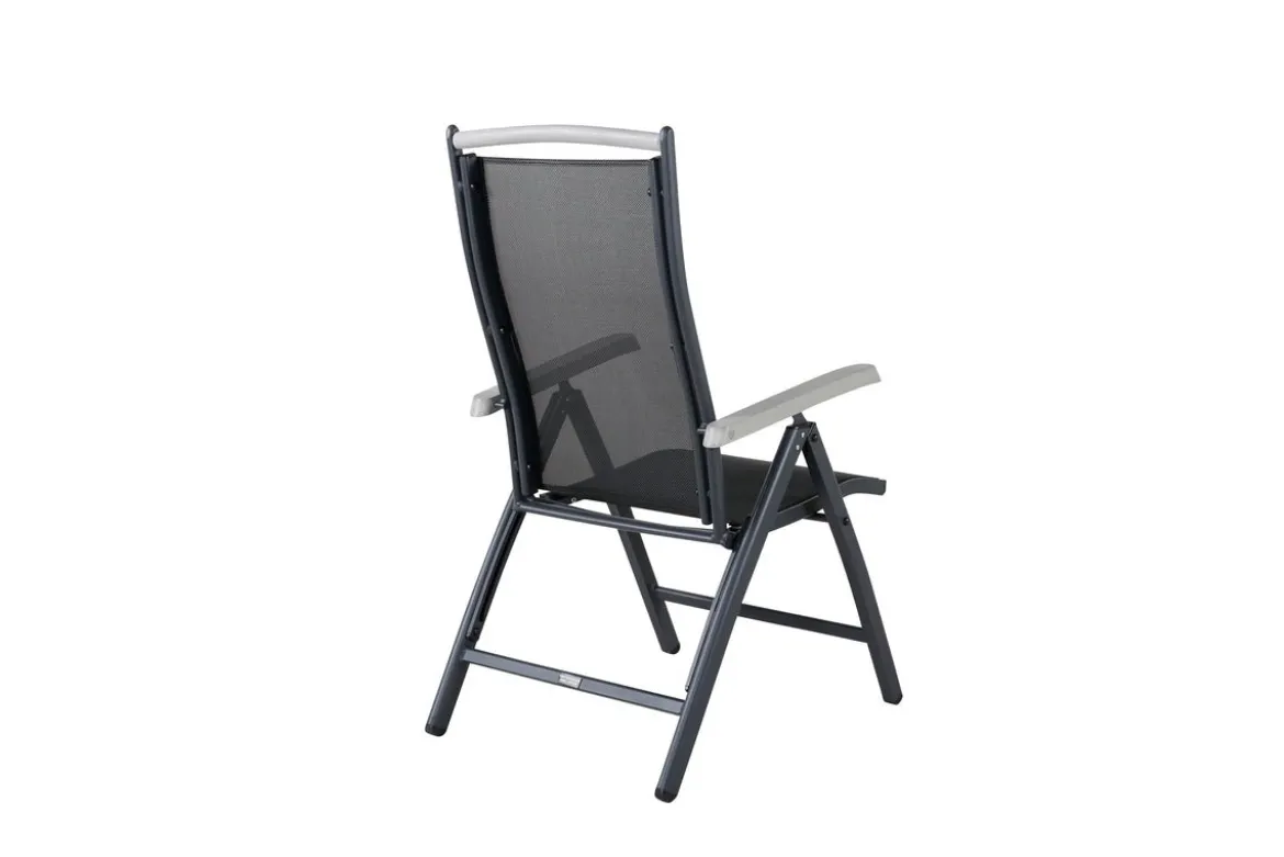 2er Set Gartenstuhl Aurelio - in Schwarz in 5 Positionen einstellbar