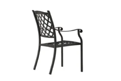 4er Set Gartenstuhl Auri - ein schlichter schwarzer Stuhl aus Aluminium