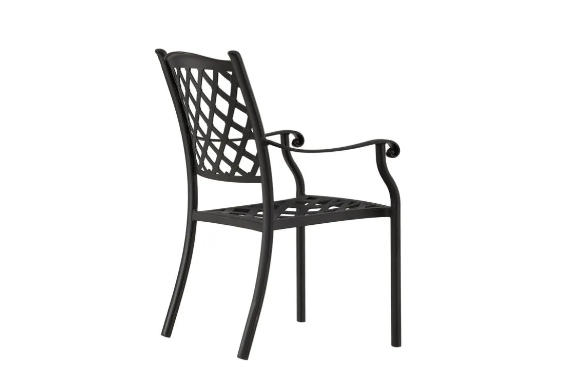 4er Set Gartenstuhl Auri - ein schlichter schwarzer Stuhl aus Aluminium