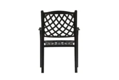 4er Set Gartenstuhl Auri - ein schlichter schwarzer Stuhl aus Aluminium