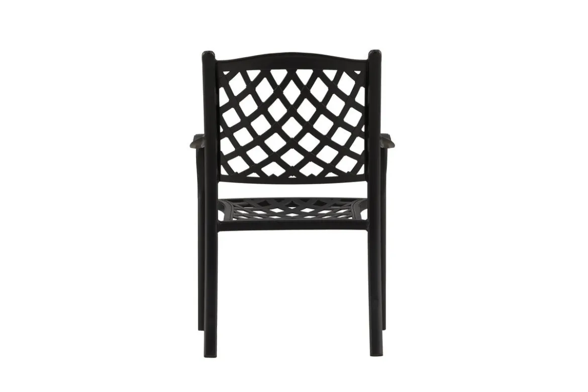 4er Set Gartenstuhl Auri - ein schlichter schwarzer Stuhl aus Aluminium