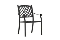 4er Set Gartenstuhl Auri - ein schlichter schwarzer Stuhl aus Aluminium