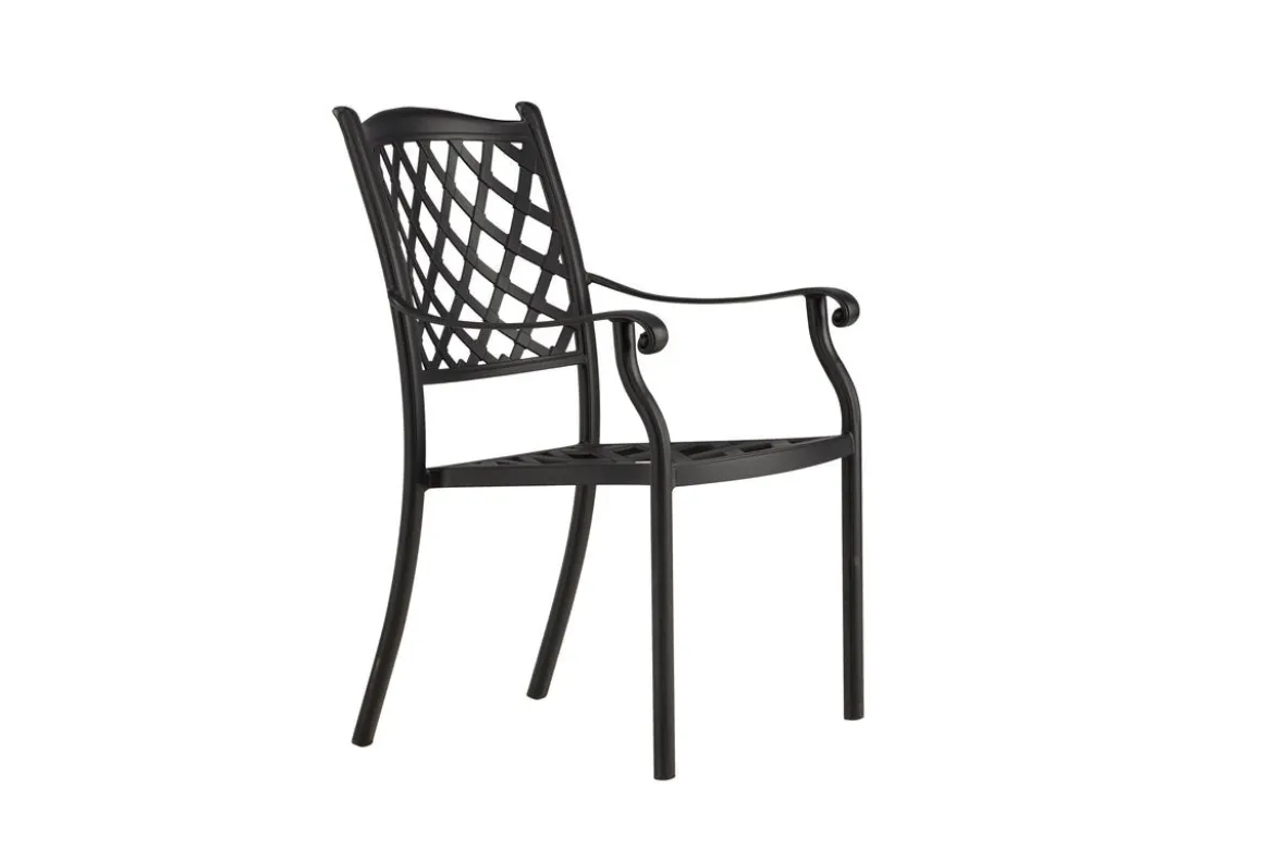 4er Set Gartenstuhl Auri - ein schlichter schwarzer Stuhl aus Aluminium