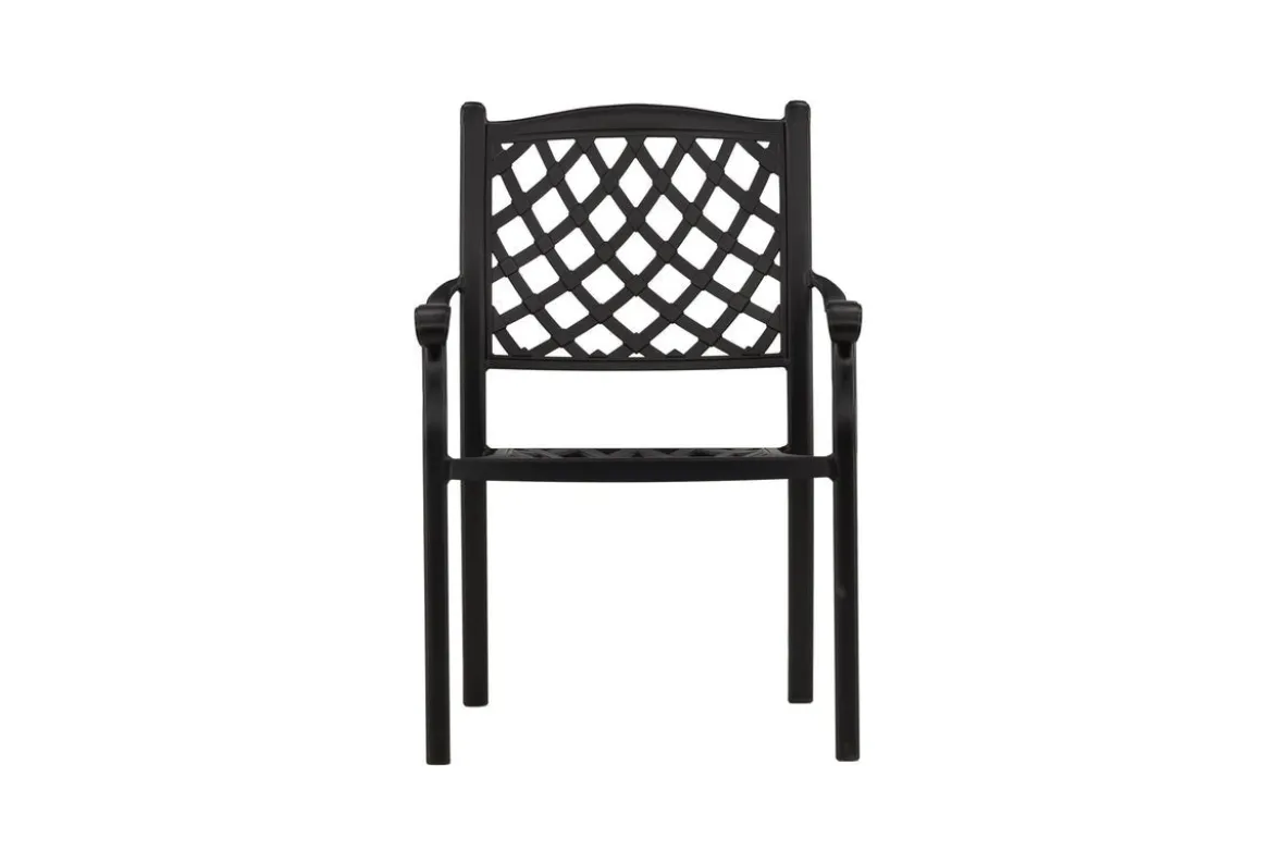 4er Set Gartenstuhl Auri - ein schlichter schwarzer Stuhl aus Aluminium