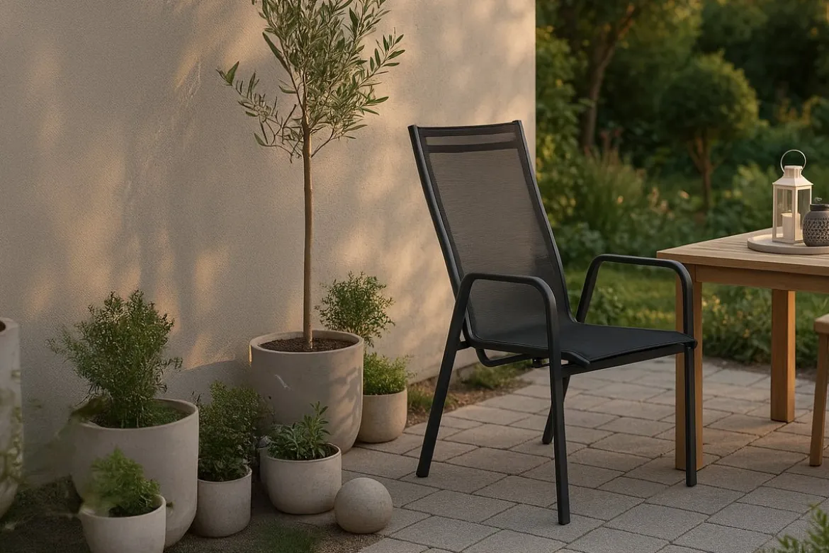 2er Set - Gartenstuhl Bossa aus Textilene/Aluminium