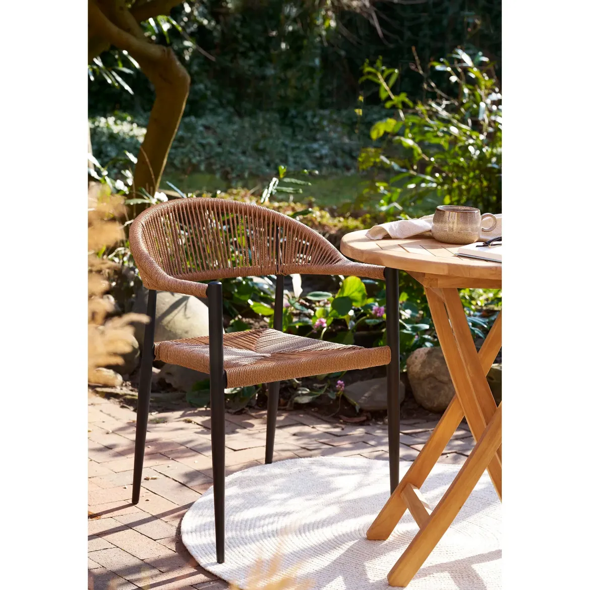 2er Set - Gartenstuhl Canaria aus Aluminium/Rattan