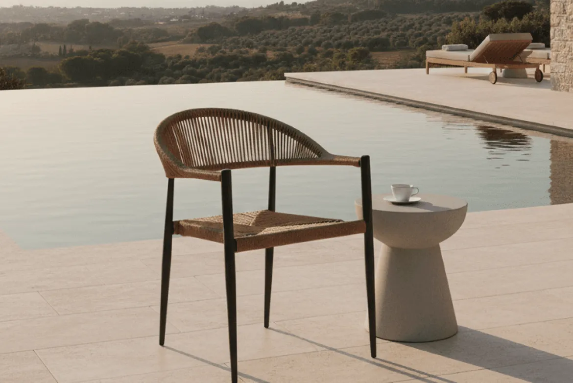 2er Set - Gartenstuhl Canaria aus Aluminium/Rattan