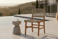 2er Set - Gartenstuhl Capri ohne Armlehne aus Teakholz