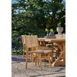 2er Set - Gartenstuhl Capri ohne Armlehne aus Teakholz