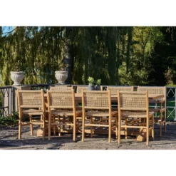 2er Set - Gartenstuhl Capri ohne Armlehne aus Teakholz
