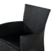 2er Set - Gartenstuhl Caro aus Rattan in Schwarz