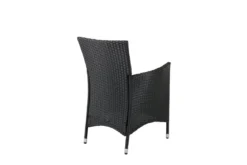 2er Set - Gartenstuhl Caro aus Rattan in Schwarz