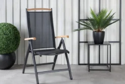 2er Set - Gartenstuhl Clara aus Textilene in Schwarz