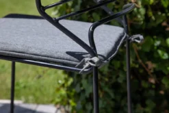 4er Set - Gartenstuhl Como aus Metall Schwarz