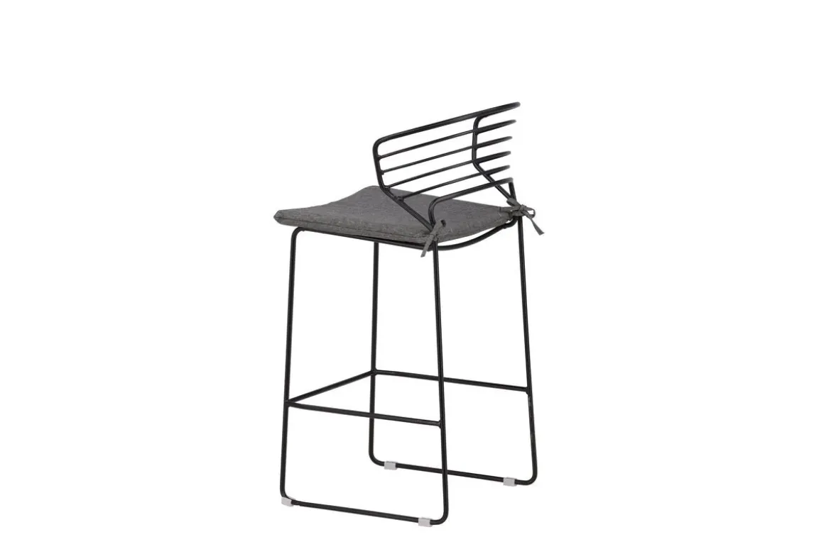 4er Set - Gartenstuhl Como aus Metall Schwarz