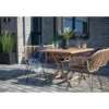 2er Set - Gartenstuhl Firenze Natur aus Stahl/Polyrattan