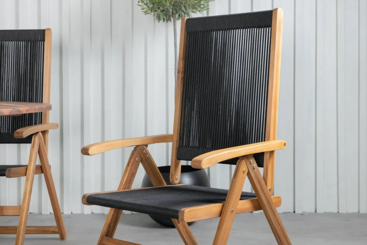 2er Set - Gartenstuhl George aus Akazie/Polyester