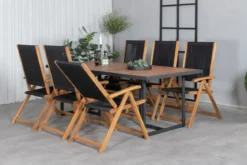 2er Set - Gartenstuhl George aus Akazie/Polyester
