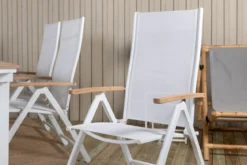 2er Set - Gartenstuhl GranCanaria aus Textilene/Aluminium in Schwarz, Weiß oder Beige