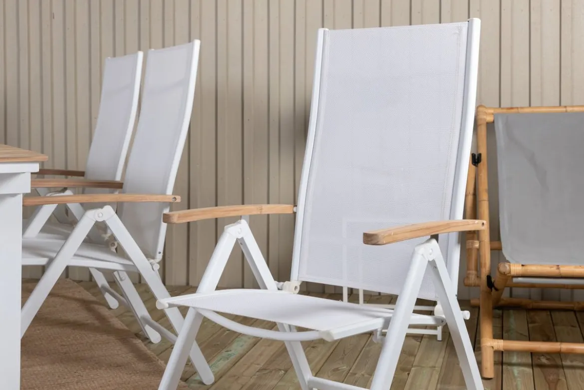 2er Set - Gartenstuhl GranCanaria aus Textilene/Aluminium in Schwarz, Weiß oder Beige