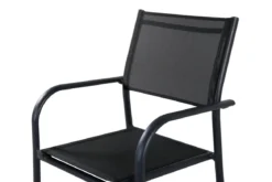 2er Set Gartenstuhl Ira - elegante schwarze Optik aus Aluminium