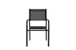 2er Set Gartenstuhl Ira - elegante schwarze Optik aus Aluminium