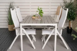2er Set - Gartenstuhl Kara - Gestell aus Aluminium, verstellbar