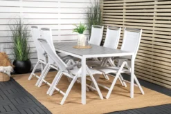 2er Set - Gartenstuhl Kara - Gestell aus Aluminium, verstellbar