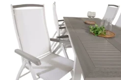2er Set - Gartenstuhl Kara - Gestell aus Aluminium, verstellbar