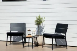 2er Set - Gartenstuhl Laura aus Stahl inklusive Kissen