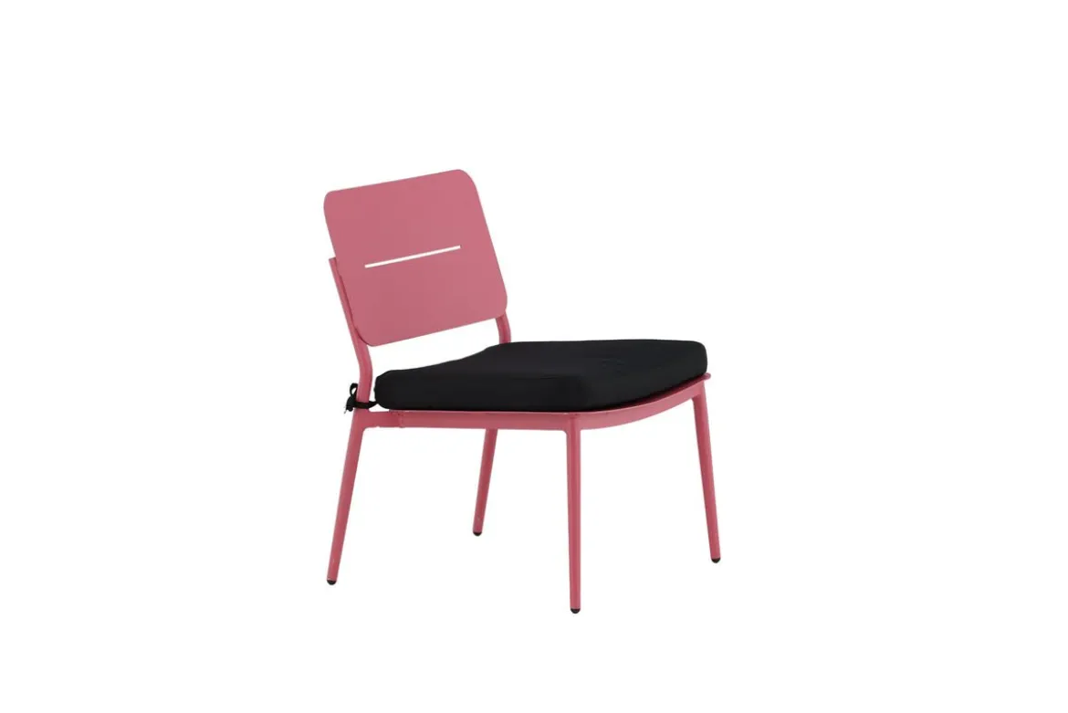 2er Set - Gartenstuhl Lia aus pinkem Stahl